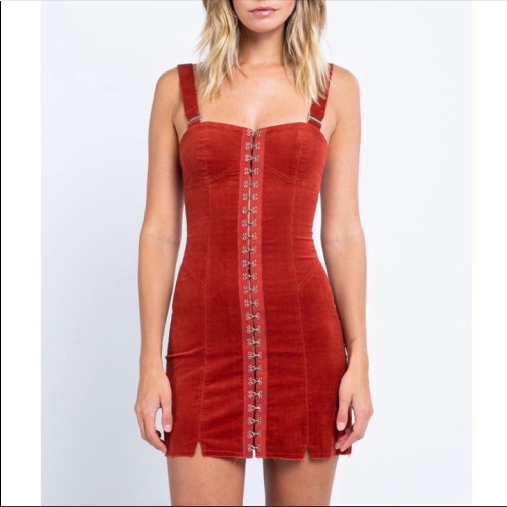 Hooked Corduroy Mini Dress